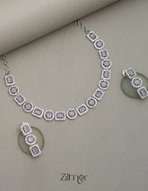 AD Stone Single Layer Necklace Set 2-Zilmor